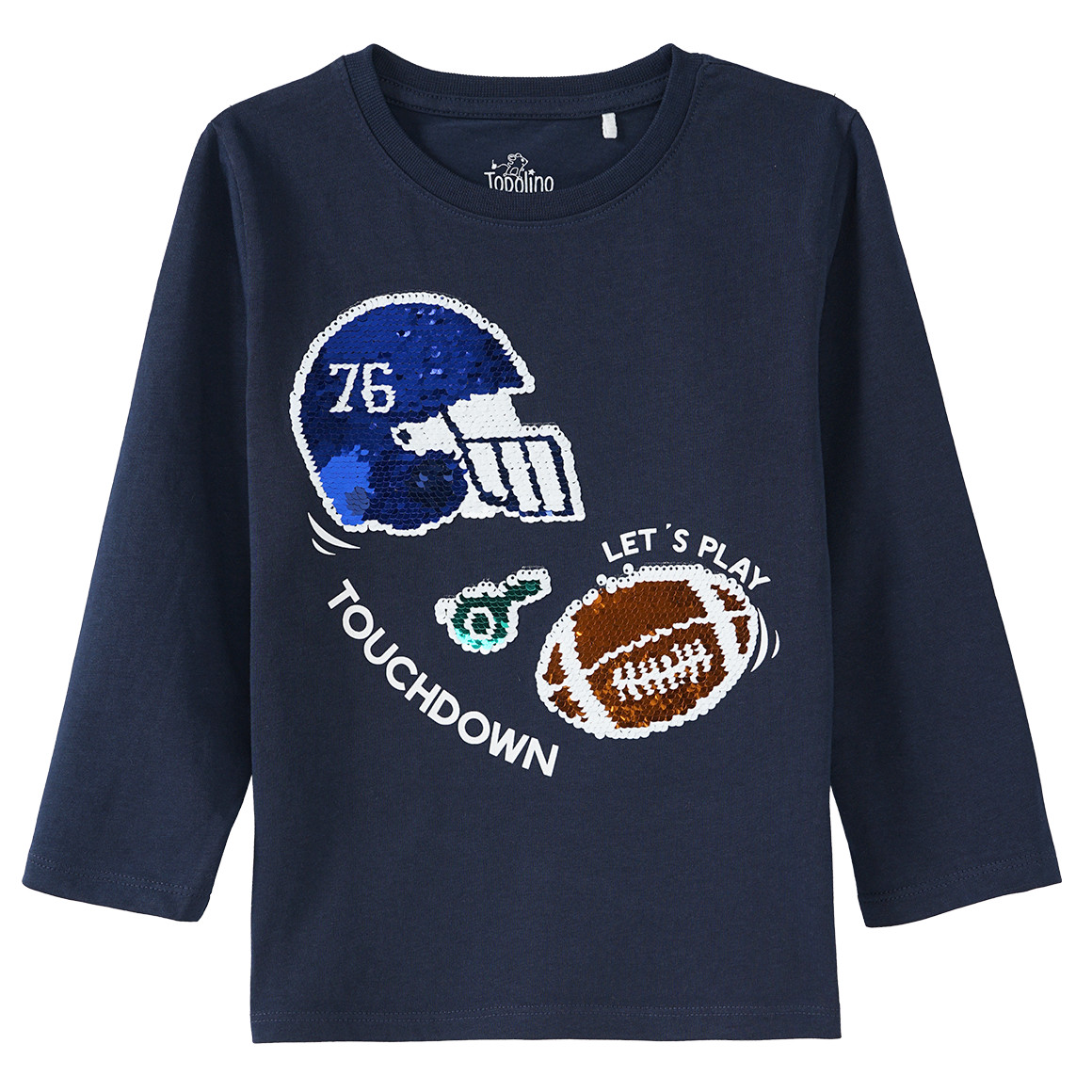 Jungen Langarmshirt mit Wendepailletten