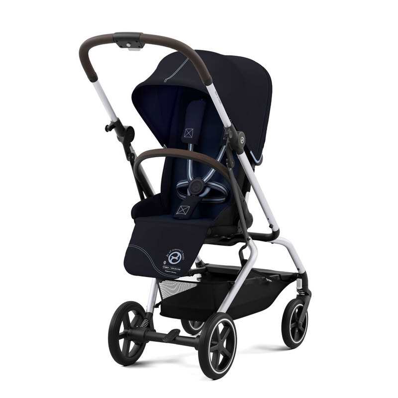 Poussette compacte Eezy Twist + 2 ocean blue chassis silver Cybex