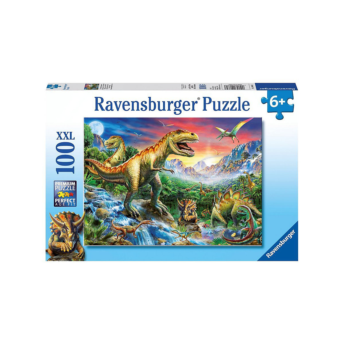 Puzzle, 100 Teile XXL, 49x36 cm, Bei den Dinosauriern