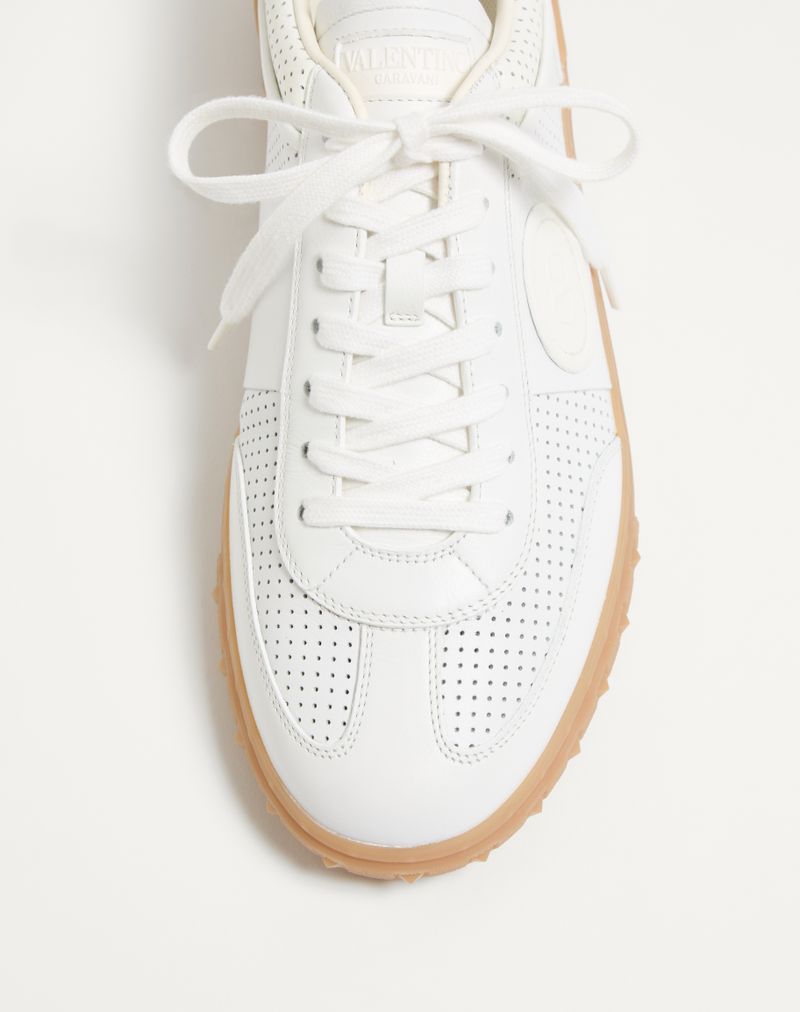Baskets basses Upvillage en cuir nappa perforé