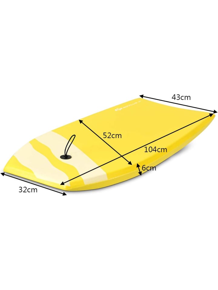 COSTWAY Schwimmbrett 104x52x6cm in Gelb günstig kaufen onesize