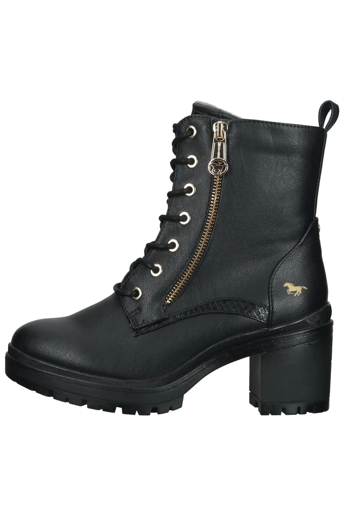 Mustang  Stiefelette - Schwarz - Blockabsatz