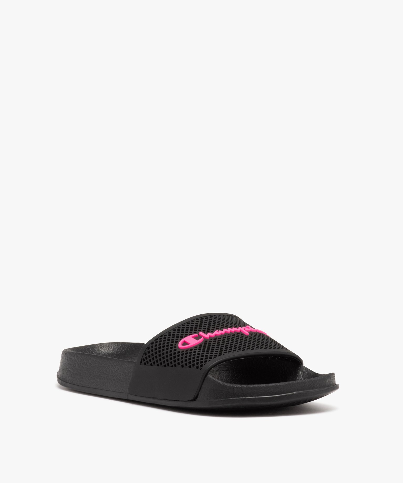 Mules de piscine fille à bandeau ajouré - Champion noir | GEMO