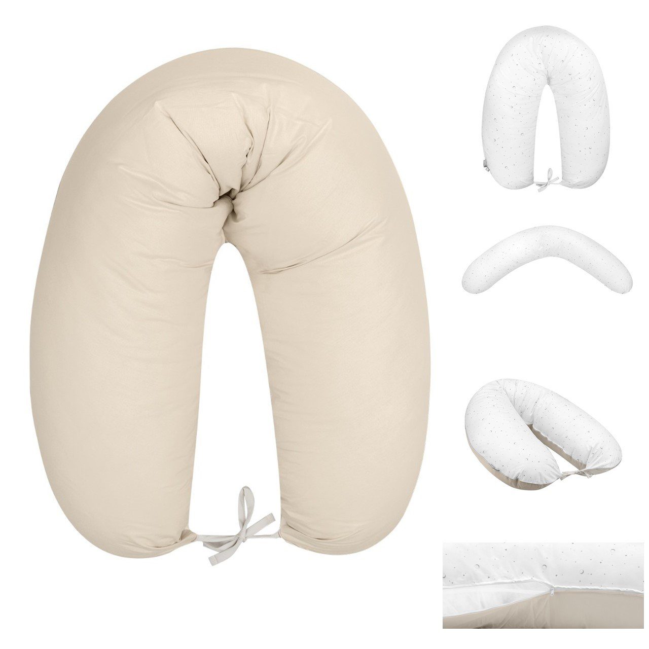 Kikkaboo Stillkissen Stillkissen Dream Big 150 cm, 1-tlg., lang, 100% Baumwolle, Bezug abnehmbar