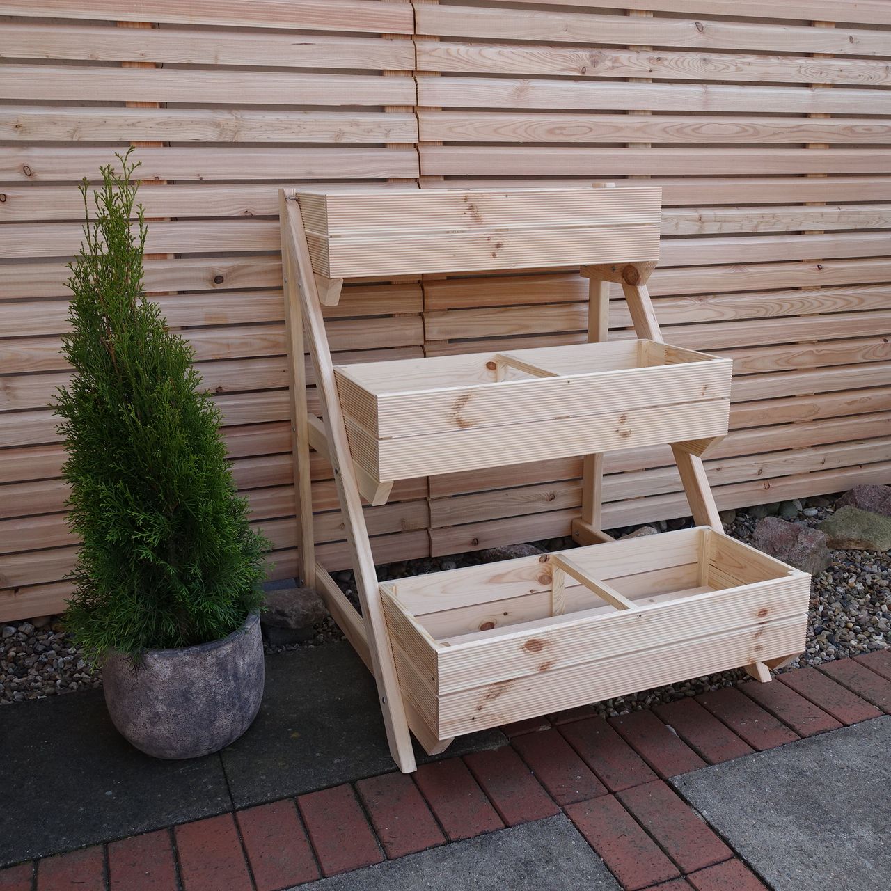 PROMEX Promadino Pflanztreppe mit Kästen natur