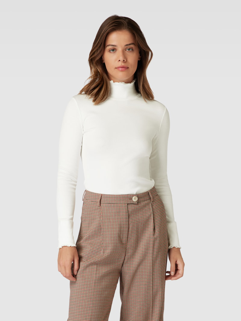 Longsleeve mit Turtleneck in offwhite