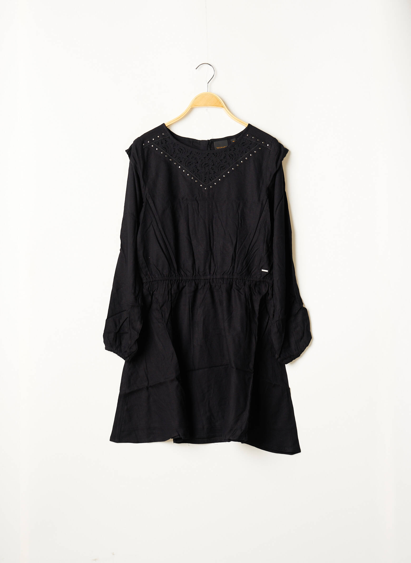 Beckaro Robes Mi Longues Fille couleur noir