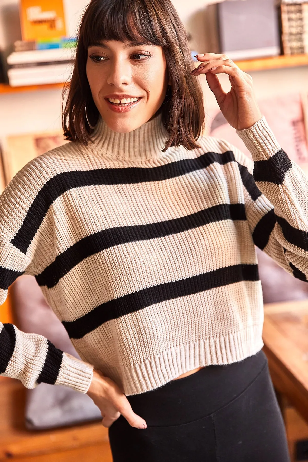 Olalook  Pullover - Beige - Regular Fit