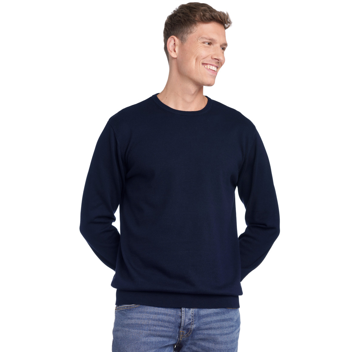 Herren Feinstrickpullover mit Rundhals