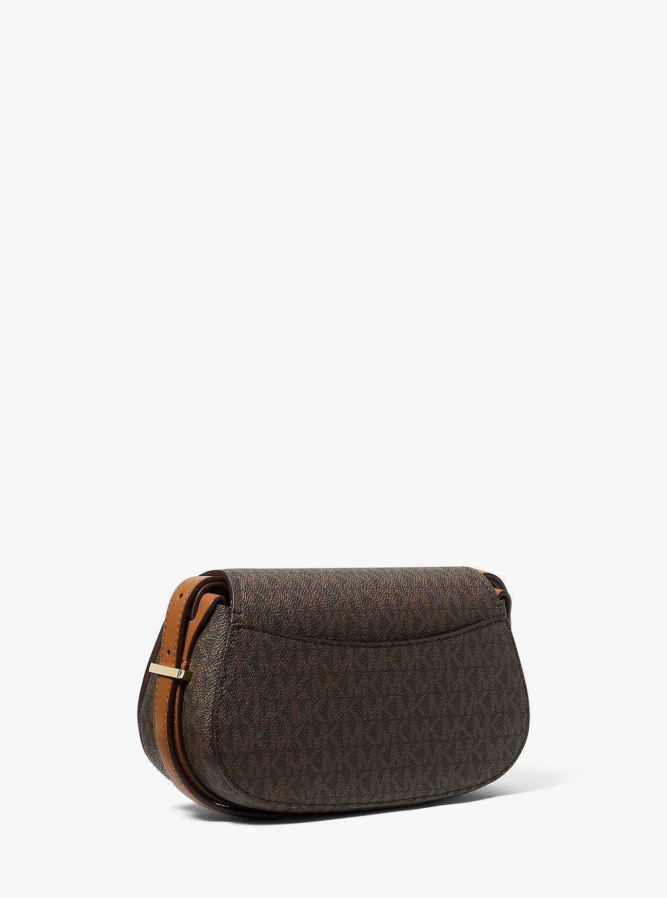 Lydia Small Signature Logo Crossbody Bag - BRN/ACORN