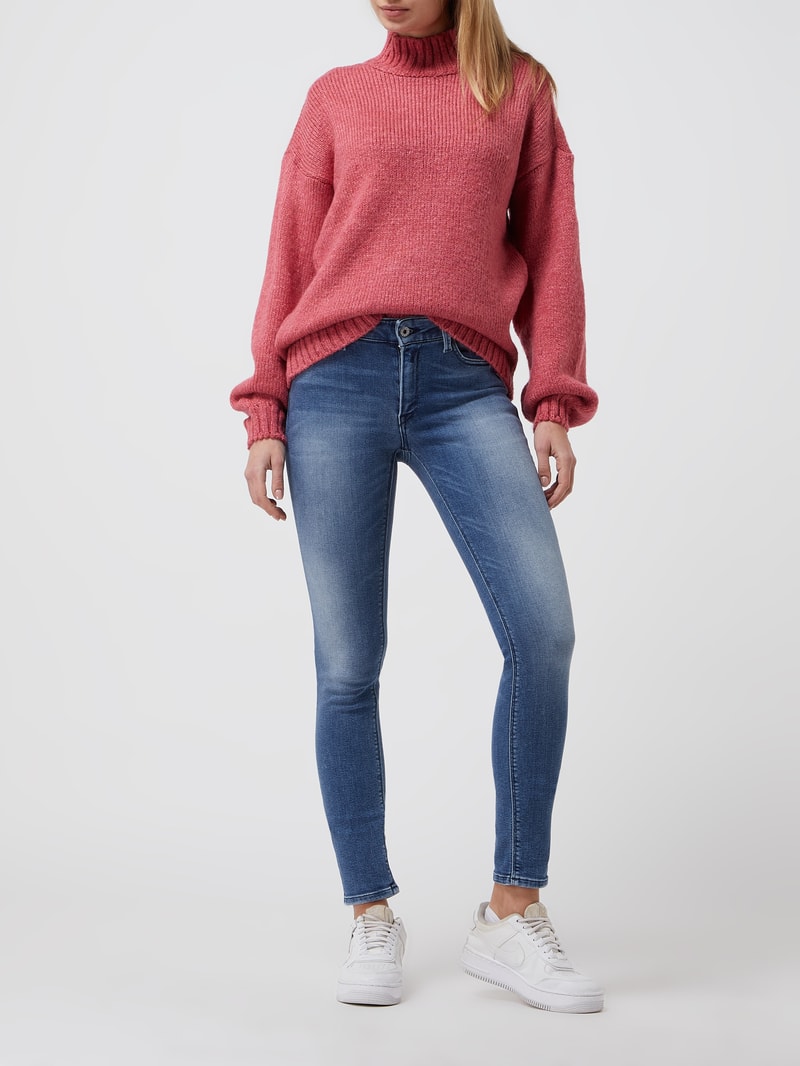 Skinny Fit Jeans mit Stretch-Anteil Modell 'Luzien' in blau