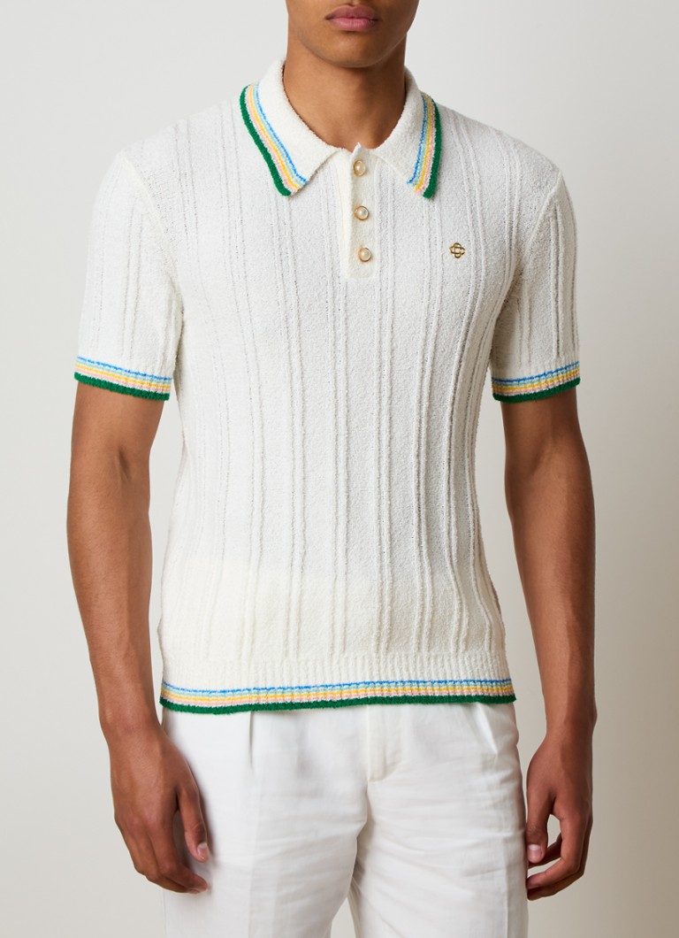 Casablanca Slim fit bouclé polo s logem