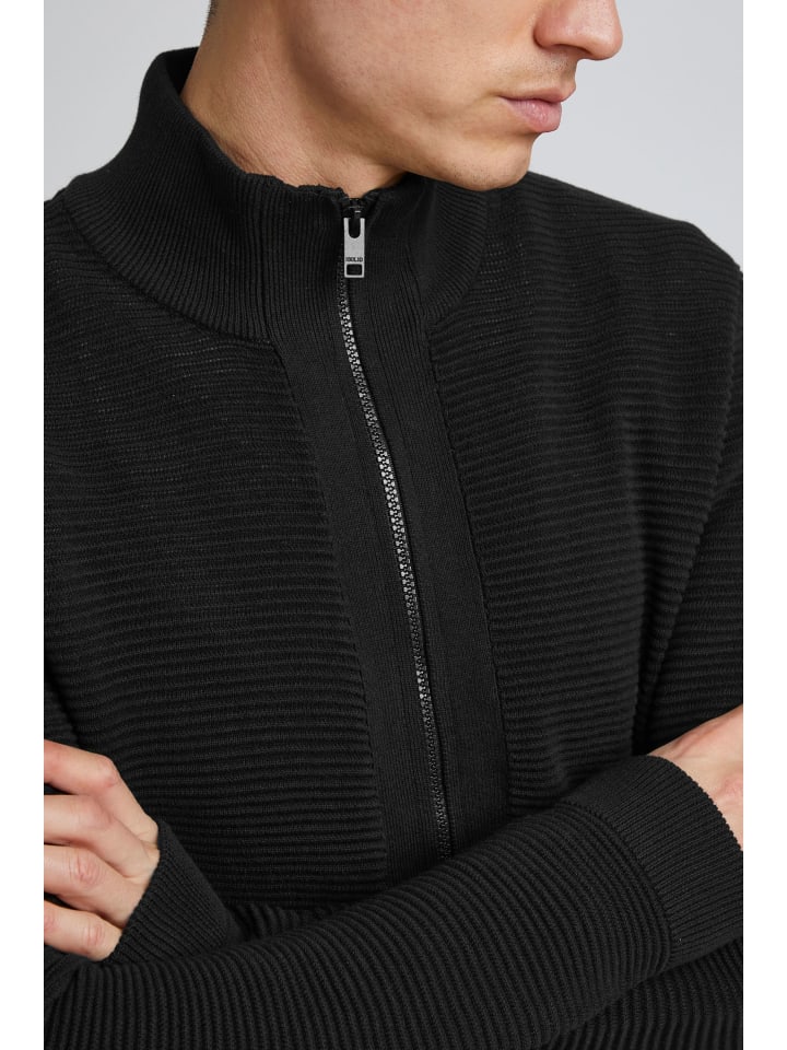 !SOLID Strickjacke SDNicklas 21300817-ME Strickjacke mit Reißverschluss in Schwarz günstig kaufen