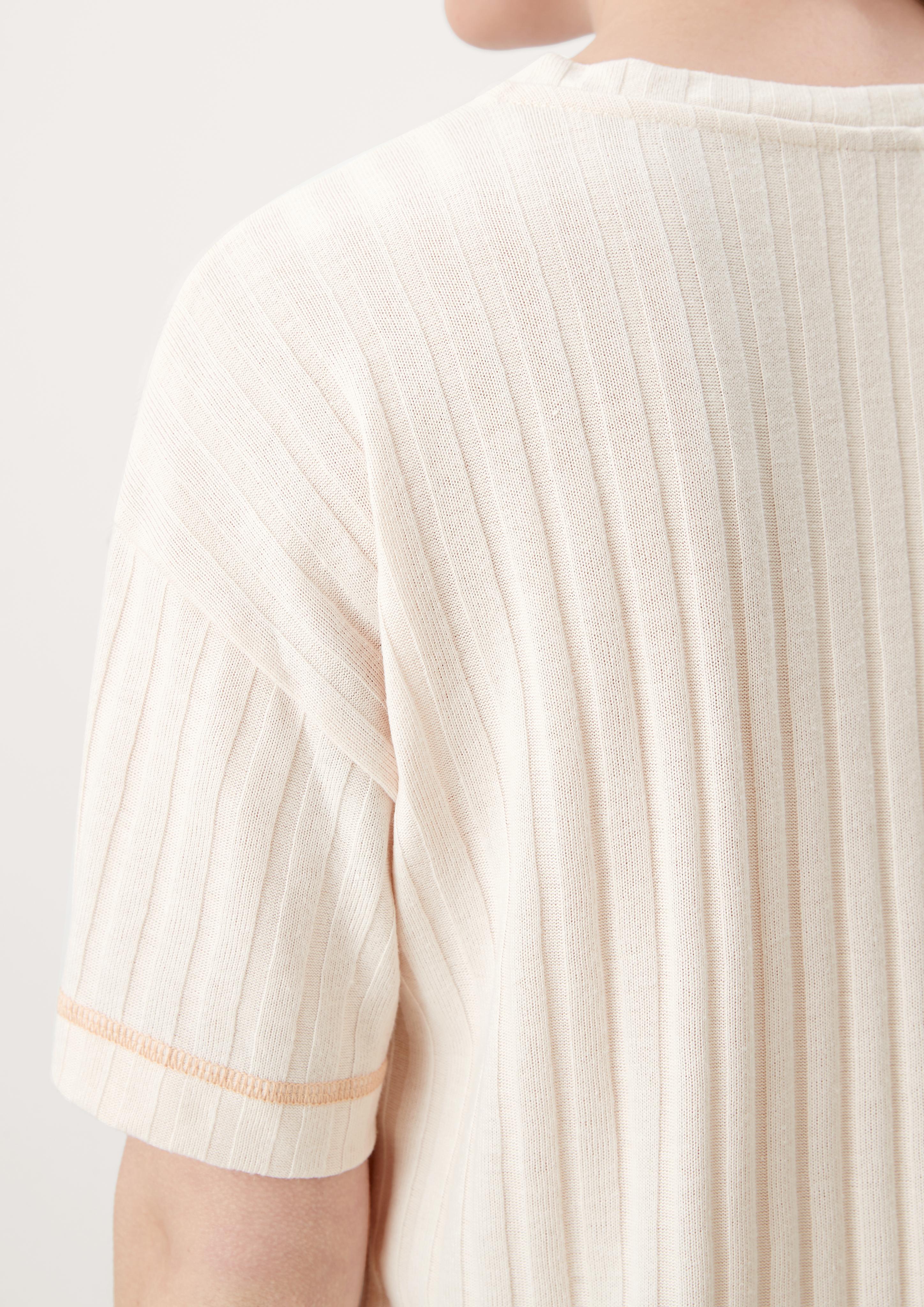 Pyjamaoberteil aus Rippware  6007046-8024