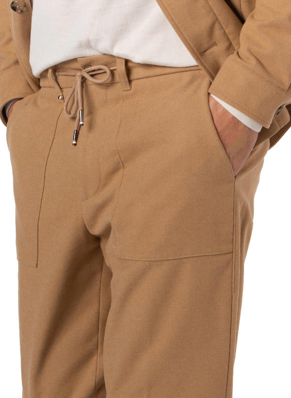 BOSS Black, Anzug Carper-Perin, Relaxed Fit, Flanell, mittelbeige