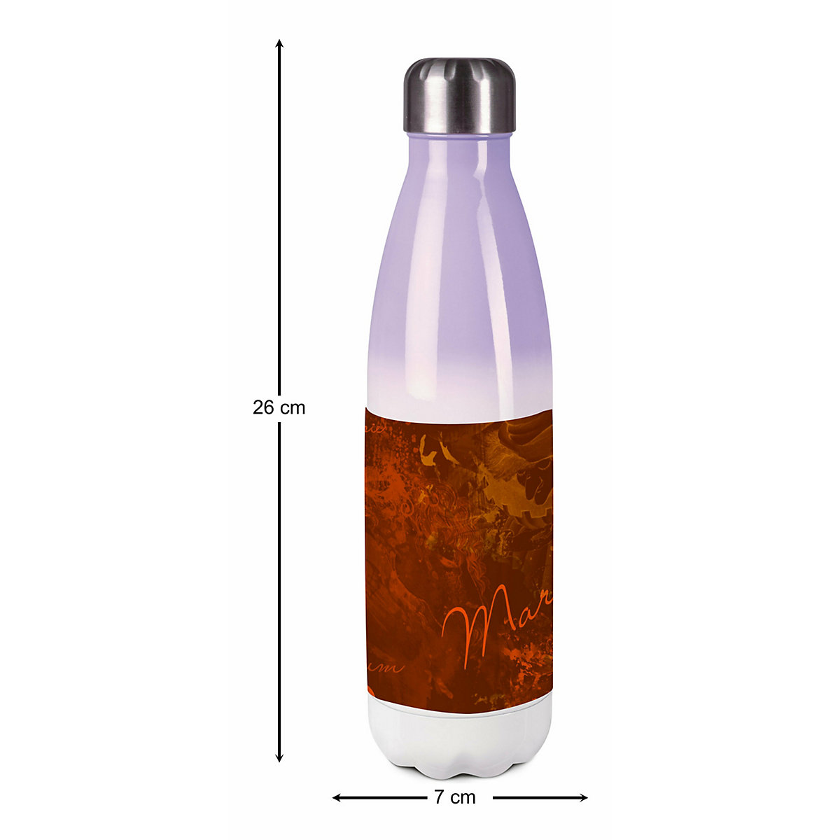 Edelstahl Kinder Thermoflasche / Trinkflasche bunt Traum Farbe braun Spülmaschinenfest, Auslaufsicher, Bruchfest, Doppelwandig, Für Heißgetränke geeignet, Mit Deckel, Isoliert