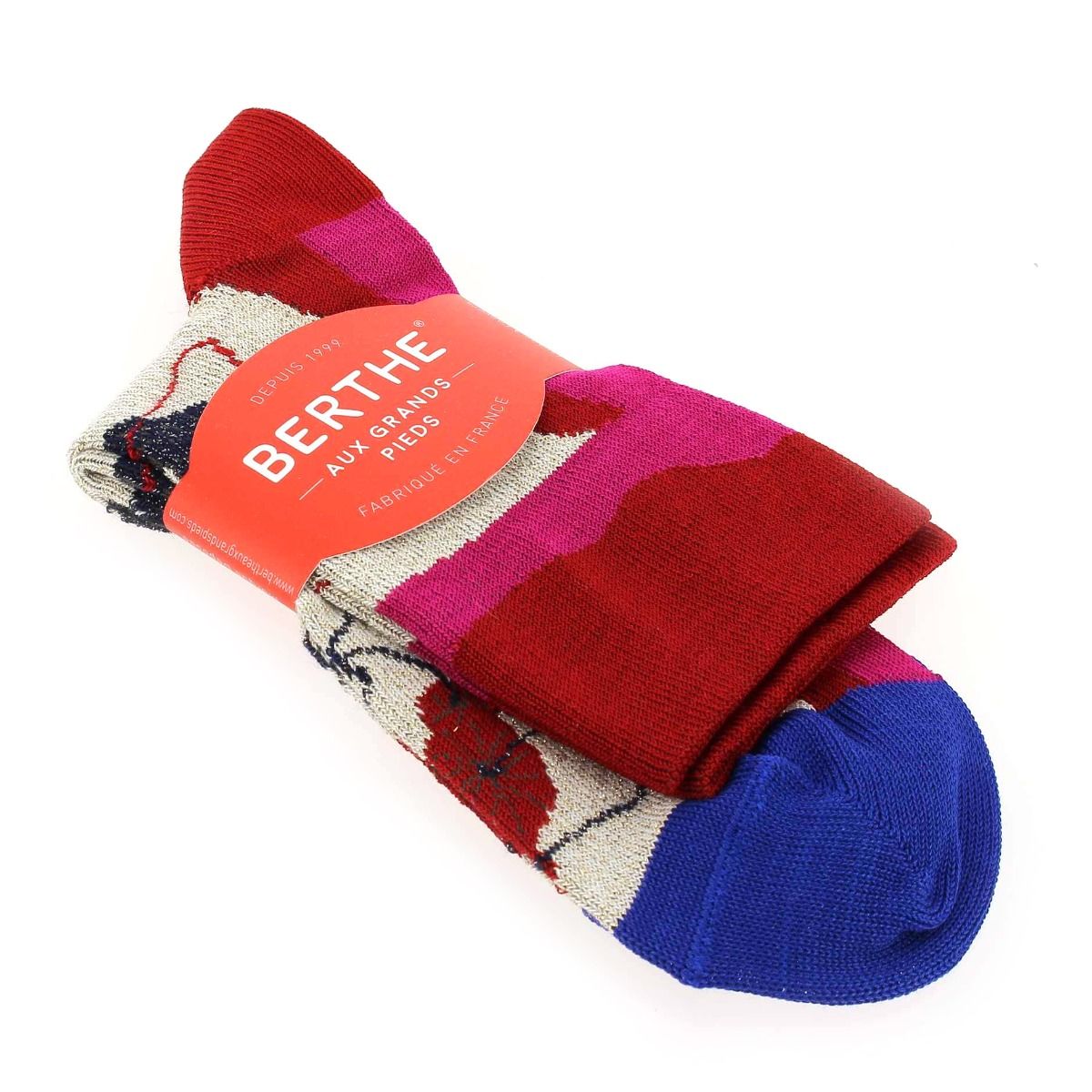 Berthe aux grands pieds  Chaussettes Femme Arrivée des Beaux Jours - Blanc Multi