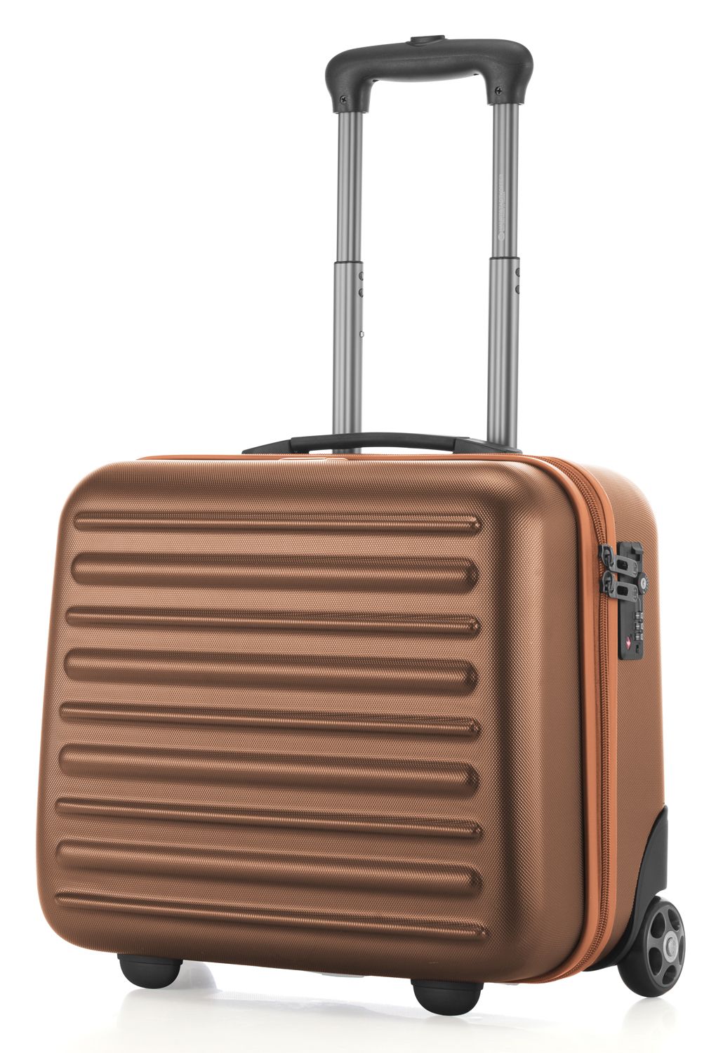 Tegel - pilot trolley hard shell bronze matt metallic, TSA, 38 cm, 32 liters