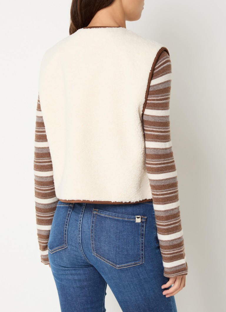 Jachetă Claudie Pierlot Teddy cu buzunare laterale