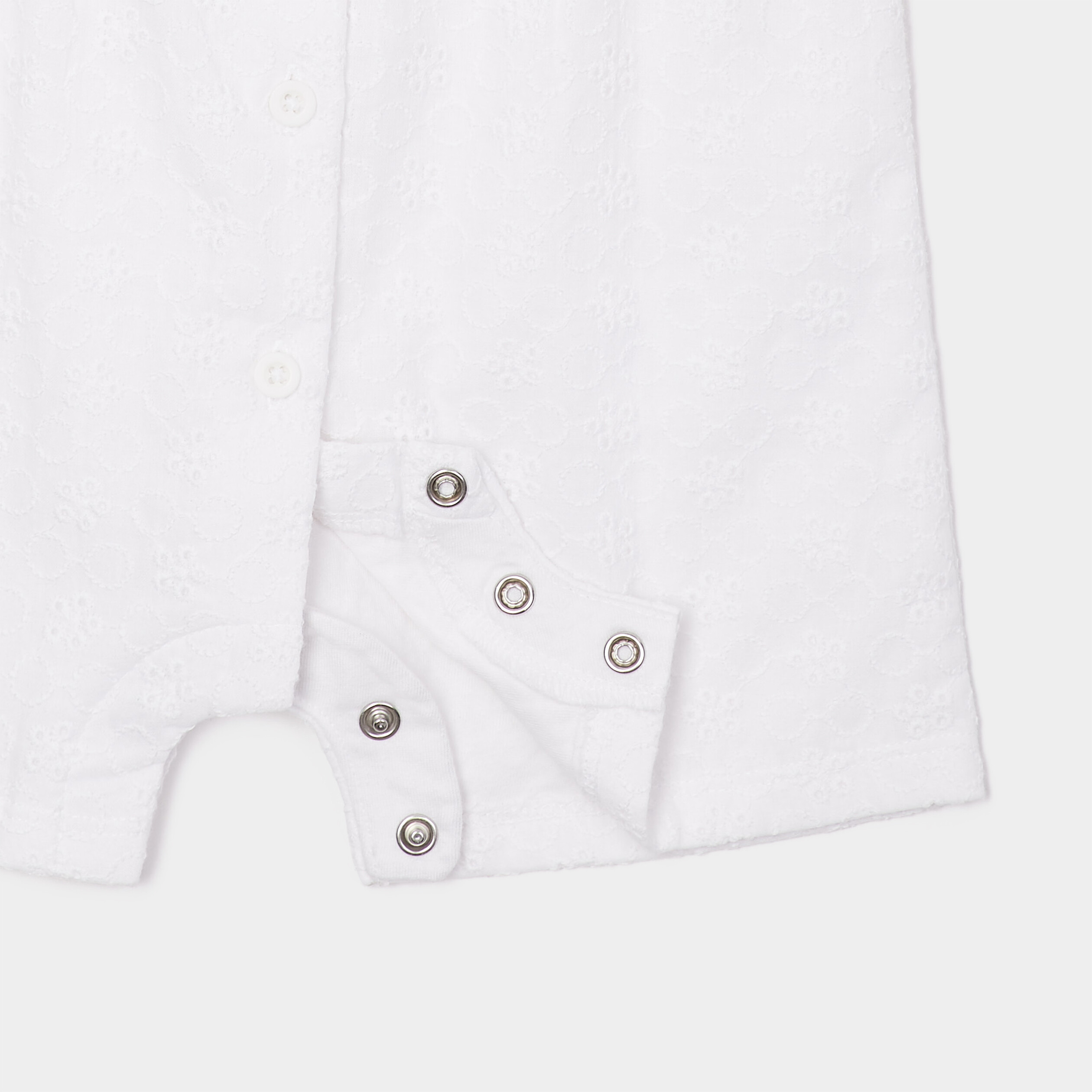 Combinaison short broderie anglaise ecru bébé fille | La Halle