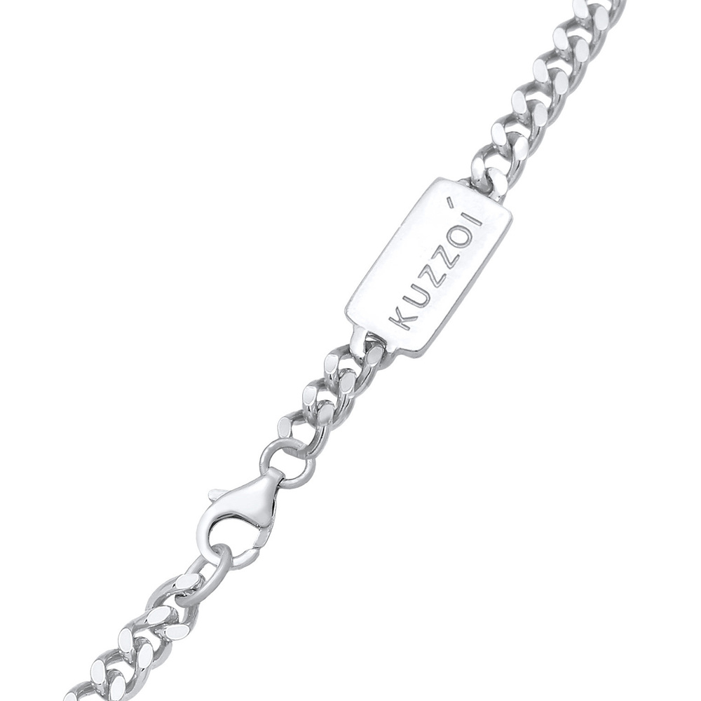KUZZOI KUZZOI Collier Chaîne de Réservoirs Basic Minimal Massif Collier Homme - (925/100 collier