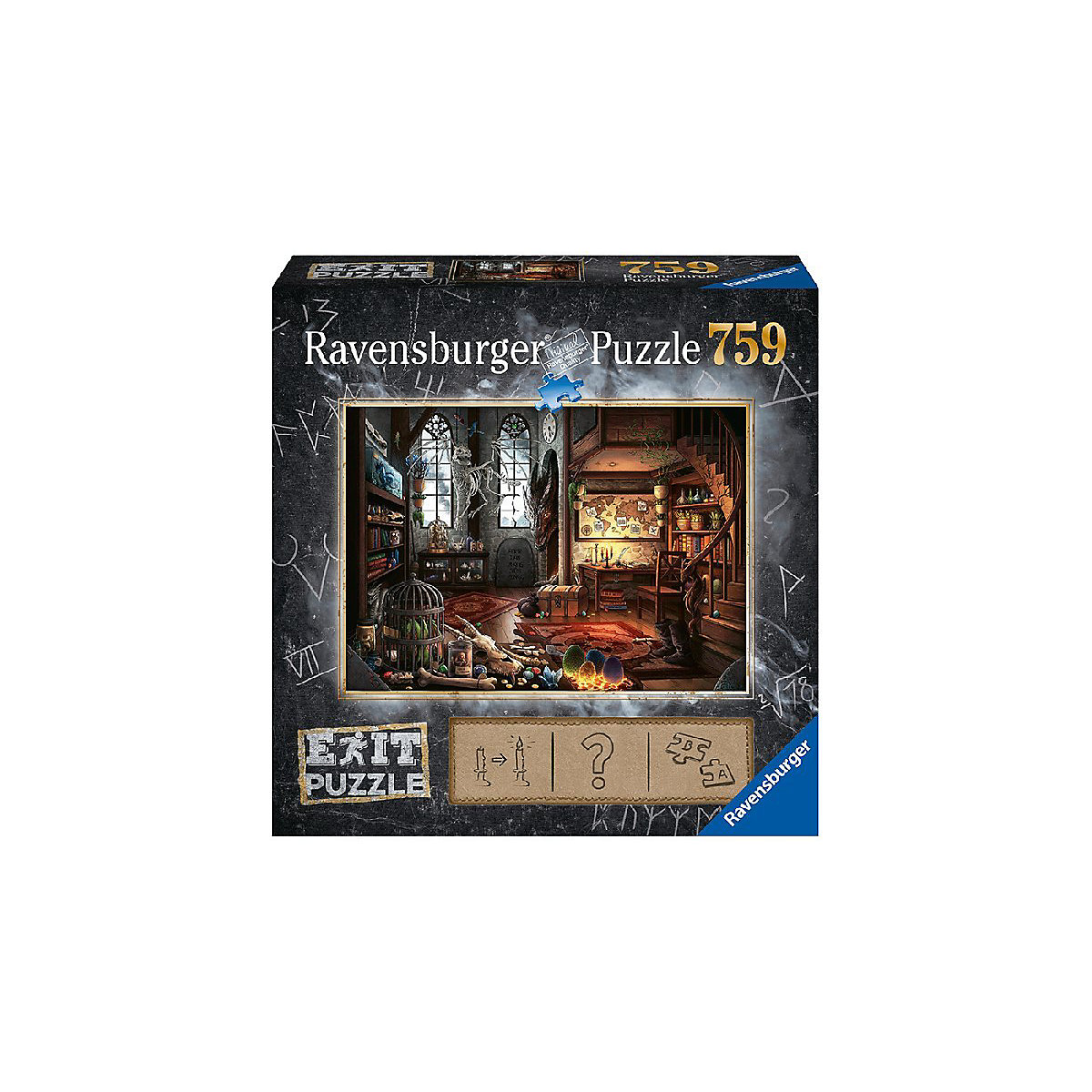EXIT Puzzle 759 Teile, 70x50 cm, Exit 5: Im Drachenlabor