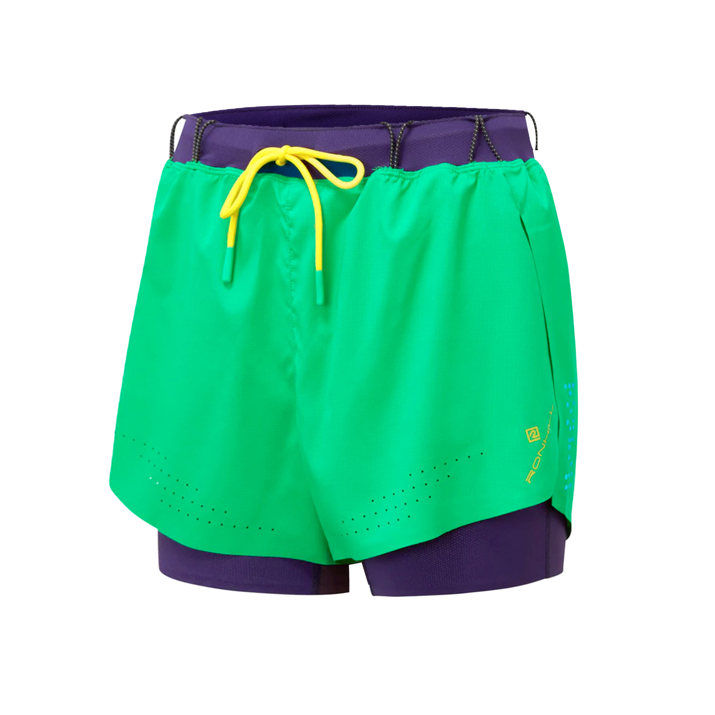 Tech Distance Twin Shorts Damen - Grün, Lila
