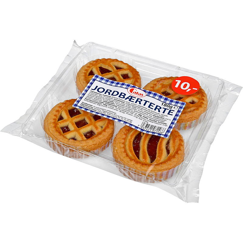 Jordbærterte 4-pk