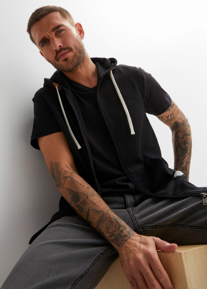 Sweatweste mit recyceltem Polyester