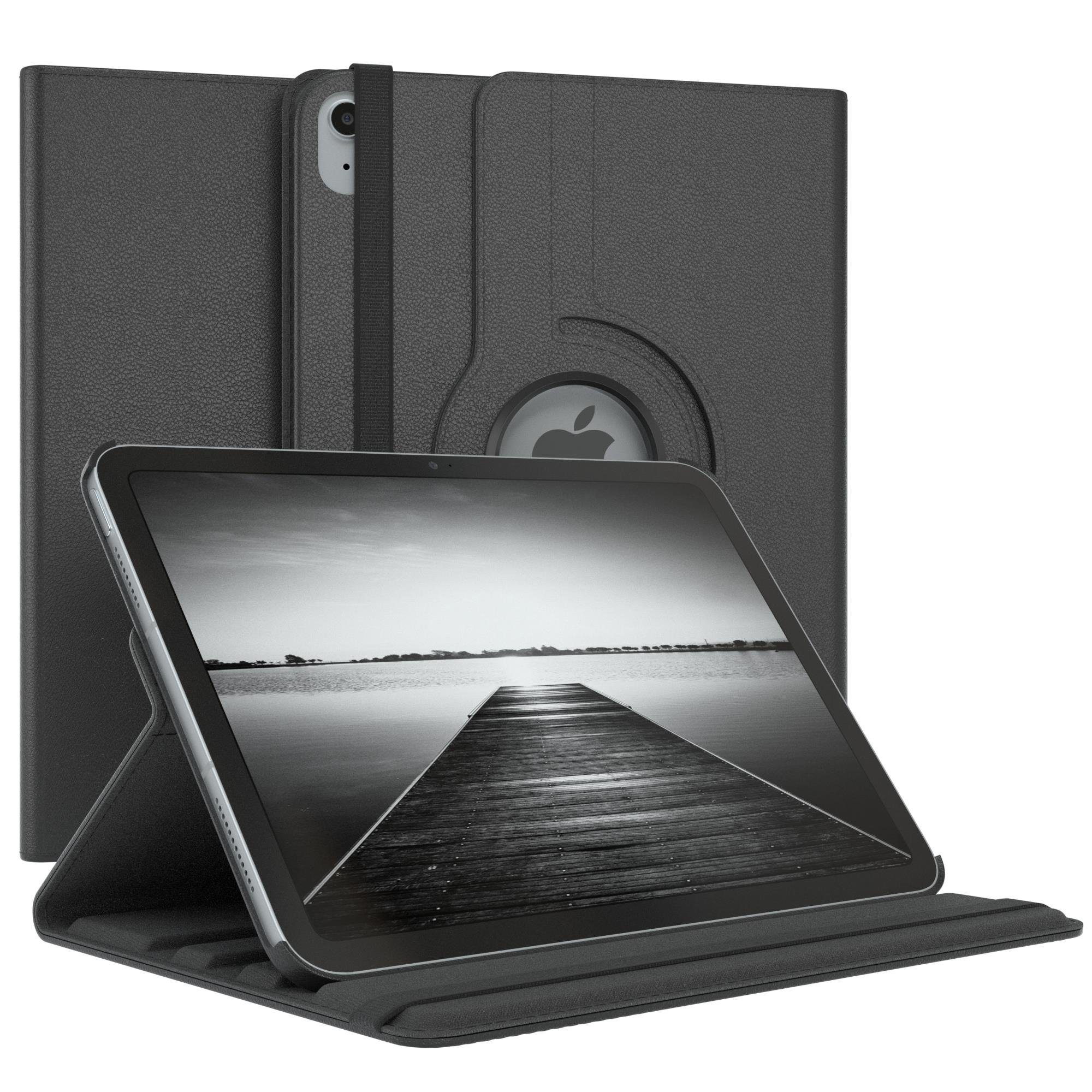 EAZY CASE Tablet-Hülle Rotation Case für Apple iPad 10. Gen. (2022) 10,9 Zoll, Hülle 360° drehbar mit Standfunktion Etui Anti-Kratz Tasche Schwarz