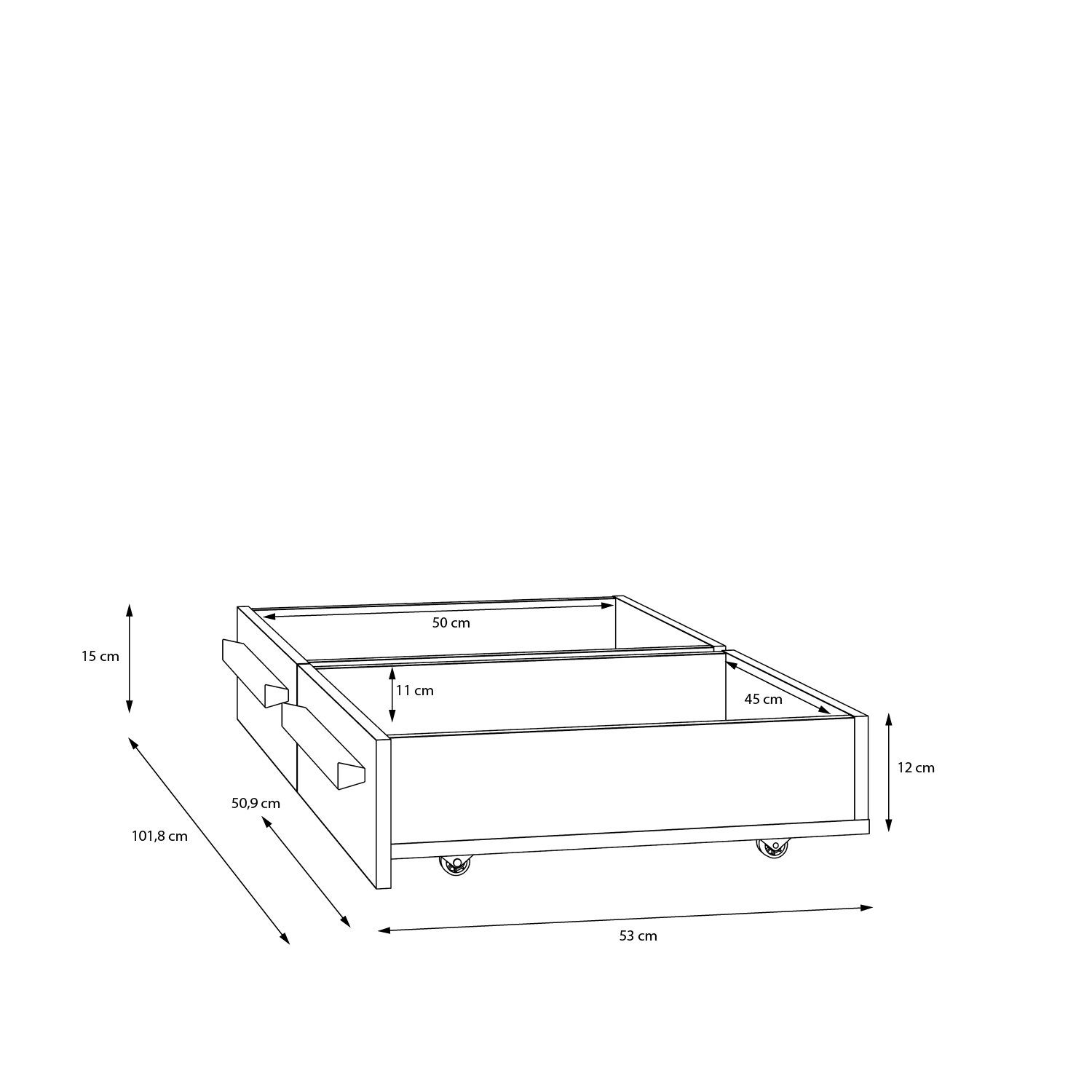 FORTE Bettschubkasten Surfino