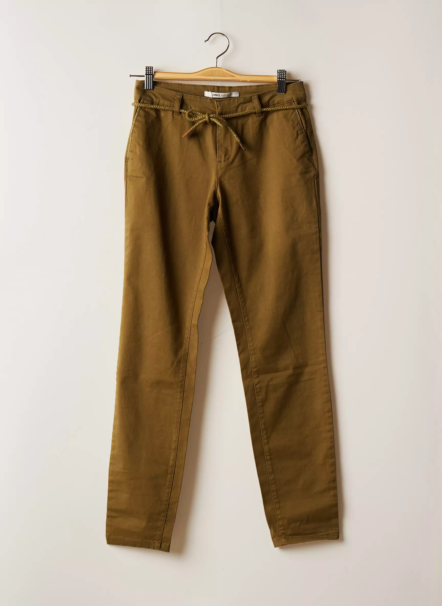Only Pantalons Chino Femme couleur vert