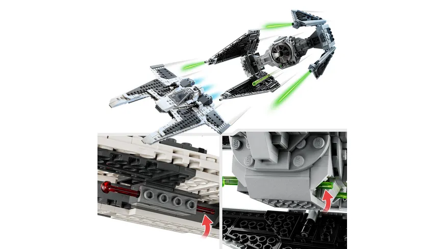 LEGO Star Wars 75348 Mandalorianischer Fang Fighter vs. TIE Interceptor