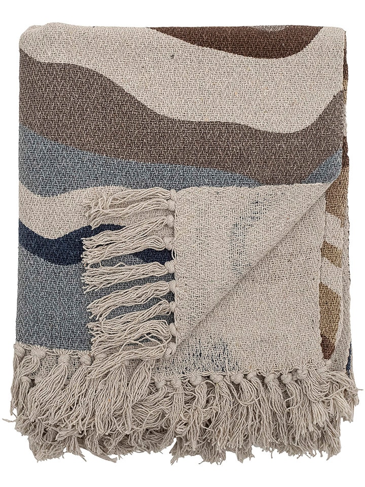 Bloomingville Tagesdecke ''Stephania'' in Beige/ Braun/ Grau - (L)160 x (B)130 cm günstig kaufen onesize