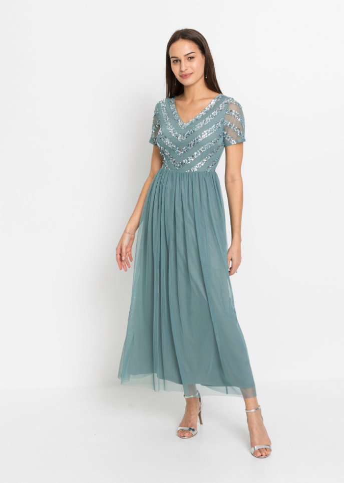 Maxikleid mit Pailletten