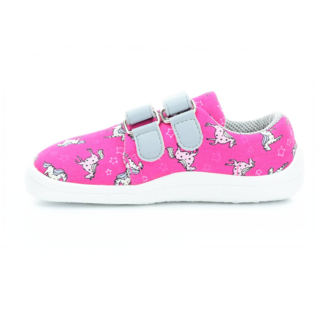 Beda Einhorn Canvas Barfußsneakers mit Hinterkappe (BF 0001/TEX/W/OP)