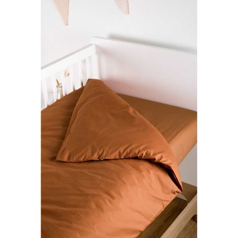 Housse de couette bébé unie en Coton Bio