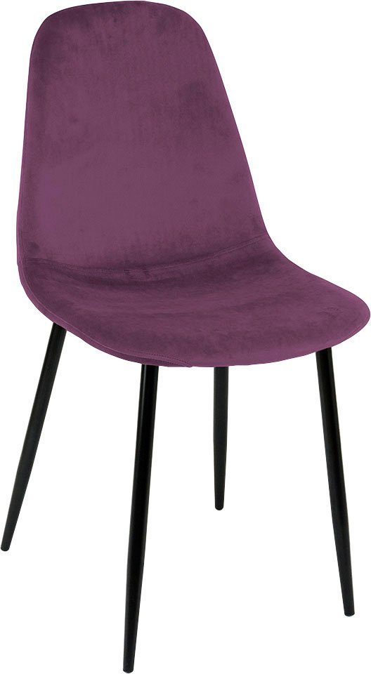 Paroli Polsterstuhl Skadi (Set, 2 St), (2 oder 4 Stück), mit Veloursbezug und in 2 Gestellfarben