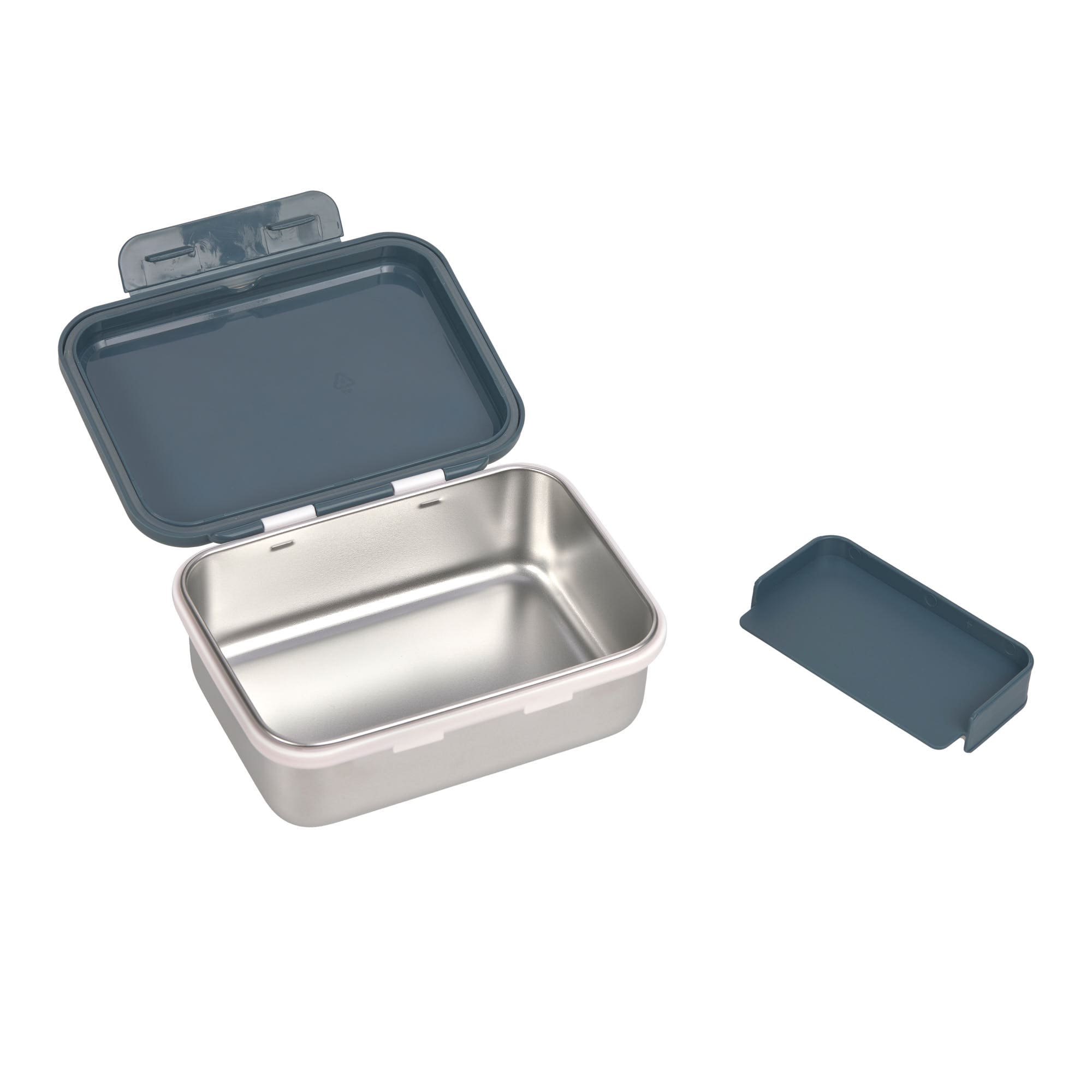 Kinder Brotdose Edelstahl - Lunchbox, Happy Prints, Dunkelblau