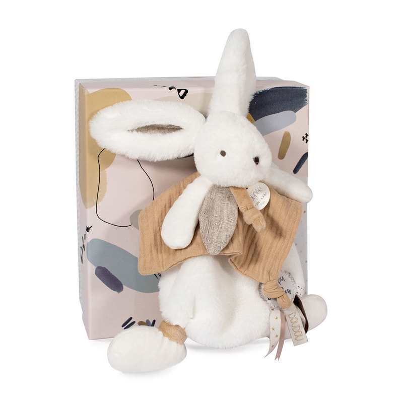 Doudou lapin pompon naturel Doudou et Compagnie