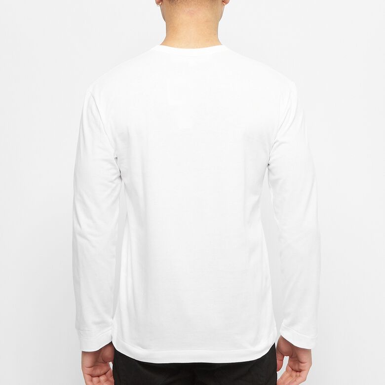 Comme des Garcons Play Play Black Heart Long Sleeve T-Shirt white