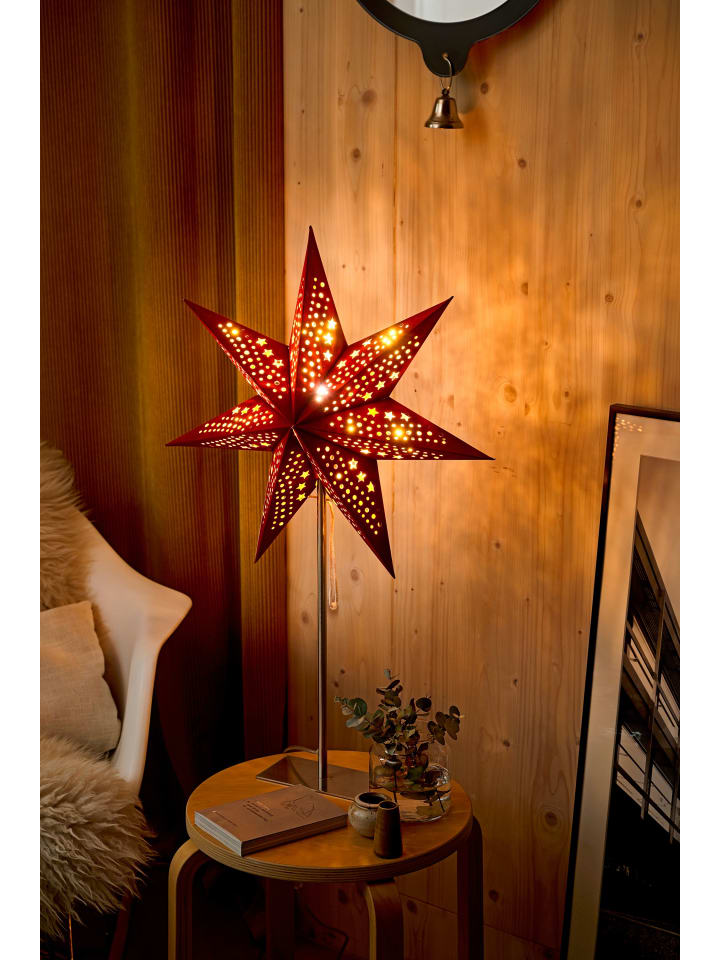 Sterntaler Dekostern | Weihnachtsstern Papier | Samt | Faltstern mit Ständer | Ro günstig kaufen onesize