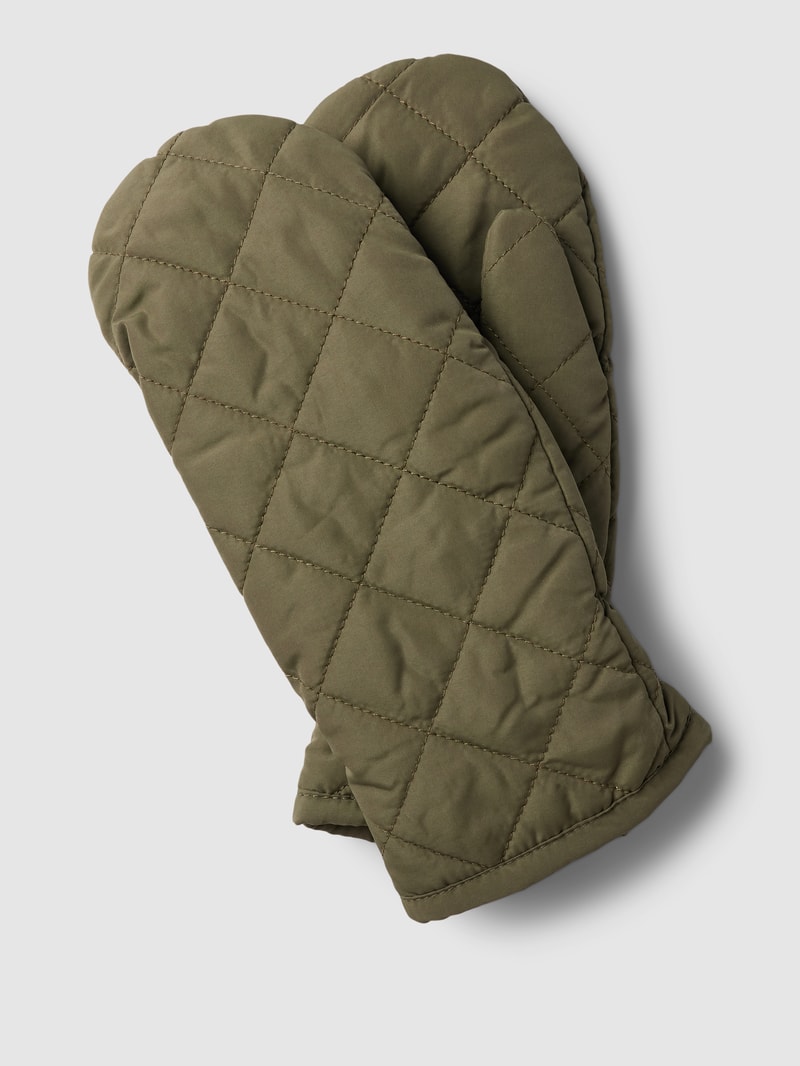 Handschuhe in Stepp-Optik in khaki
