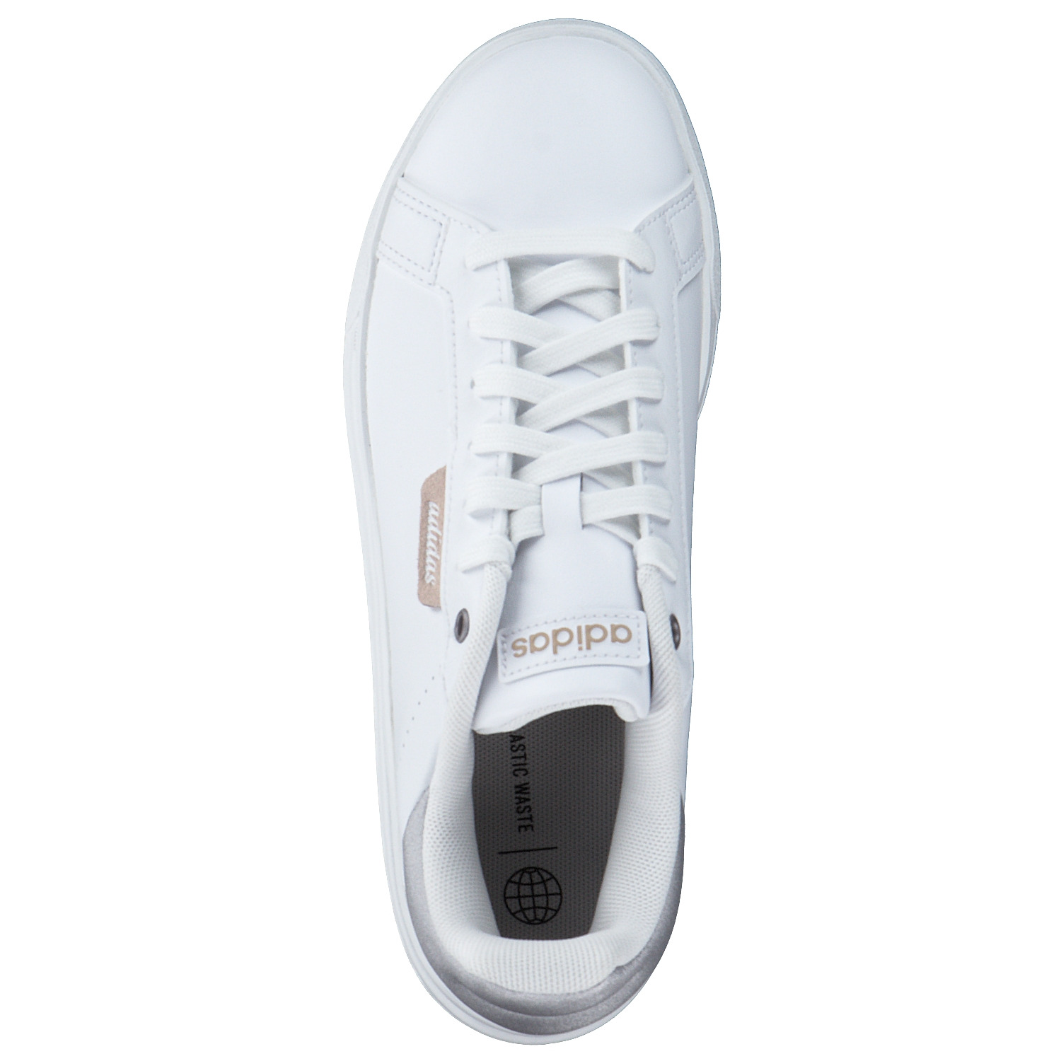 Adidas Court Silk, Sneakers Low, Damen, white/taupe met