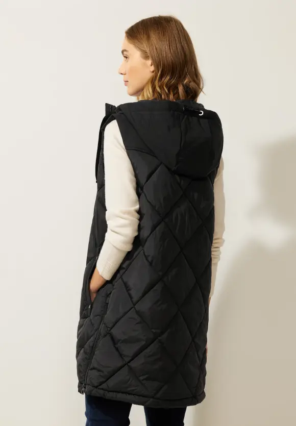 Street One Long Steppweste mit Zipper