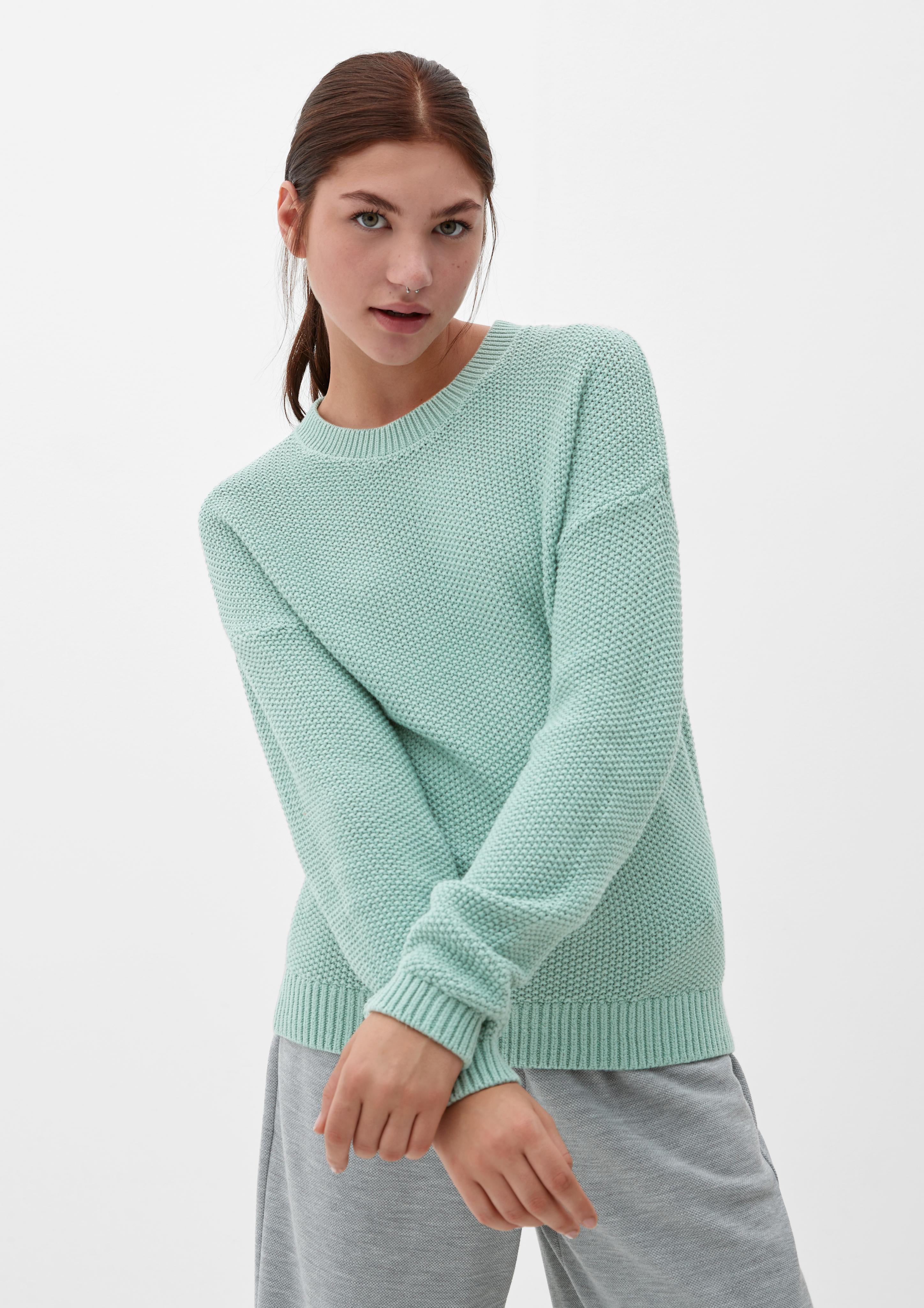 Strukturierter Pullover im Baumwollmix  2121371-7225