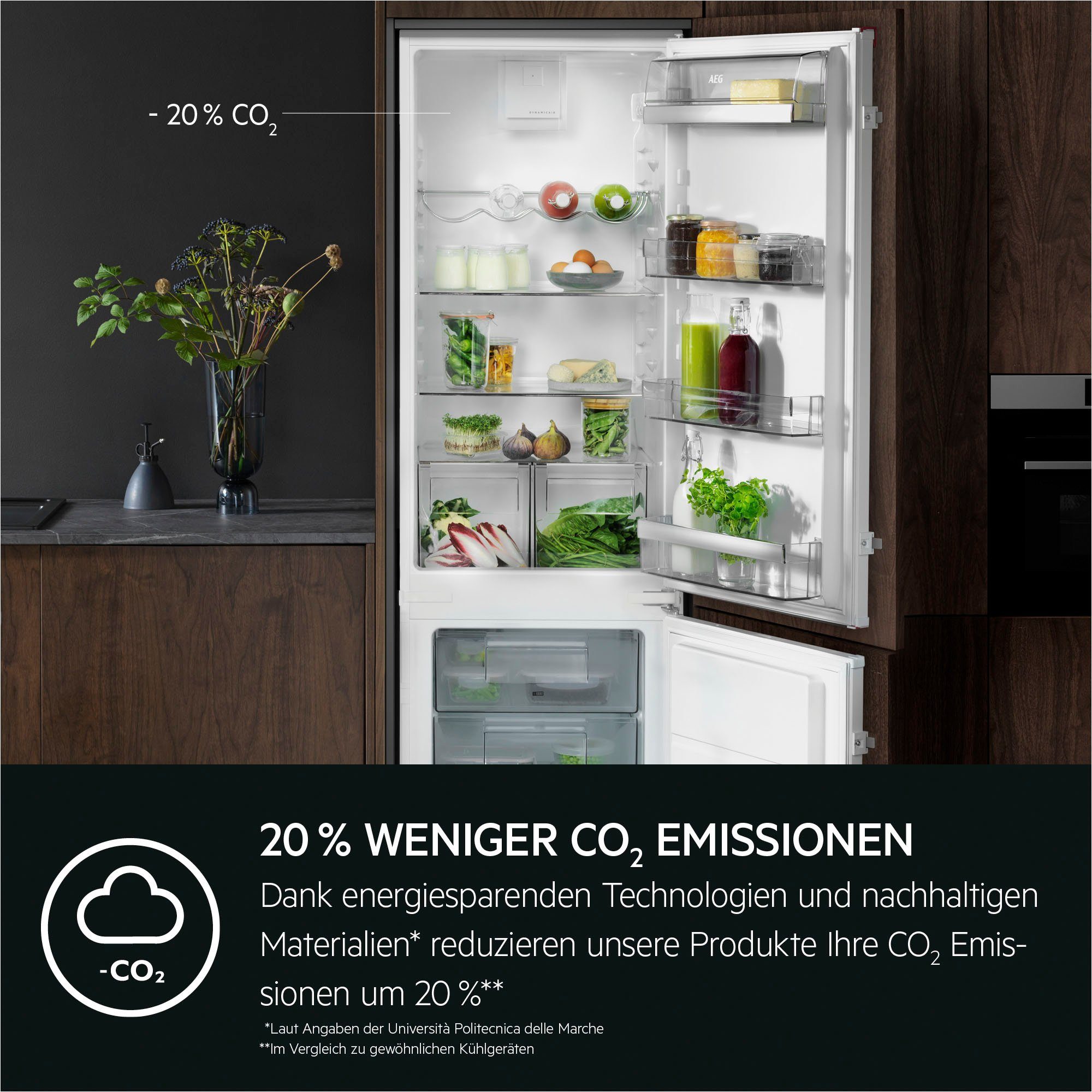 AEG Einbaukühlgefrierkombination 7000 SCE818E7MF 925553005, 176,9 cm hoch, 55,6 cm breit