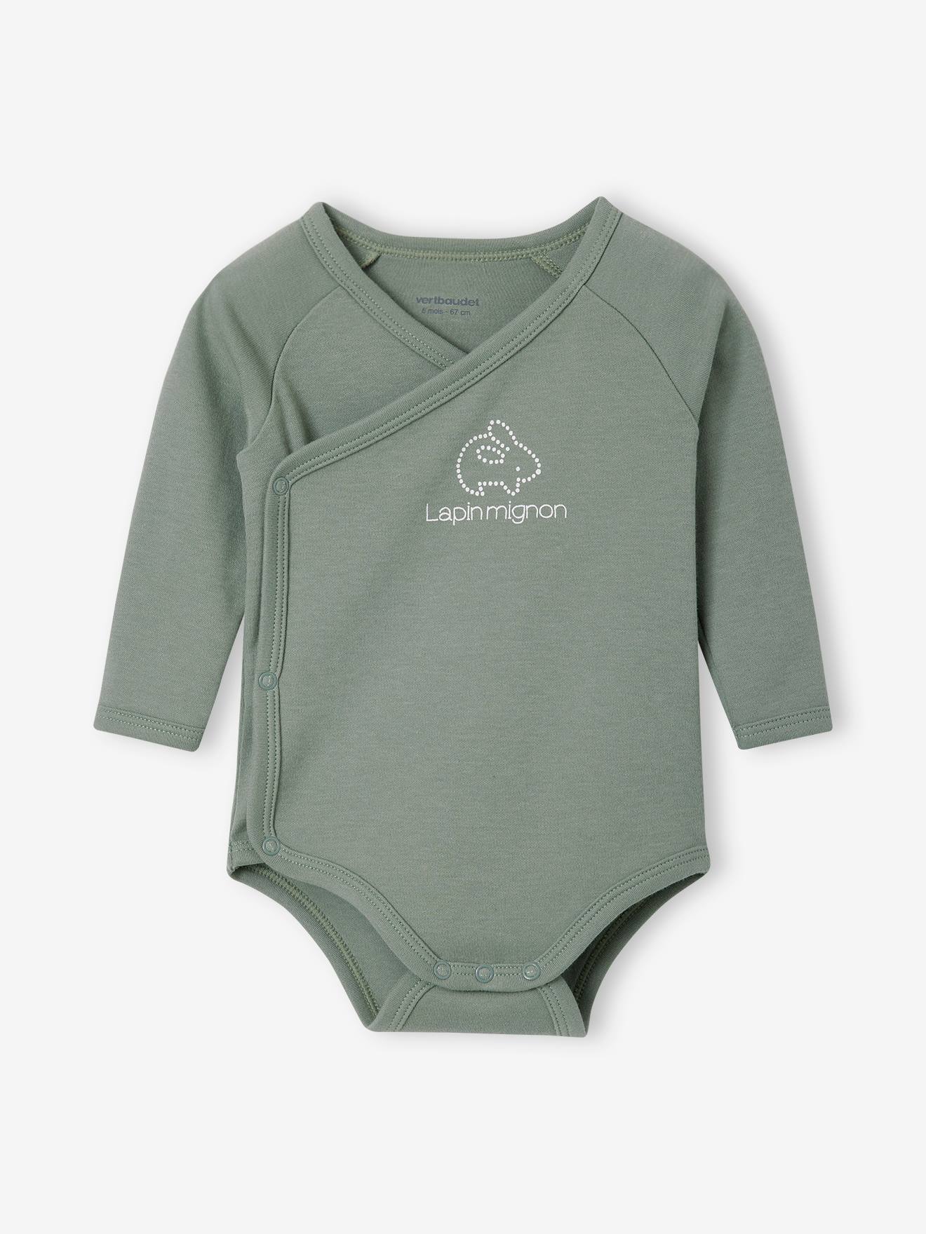 Vertbaudet 5er-Pack Baby Wickelbodys, lange Ärmel Oeko-Tex - aqua