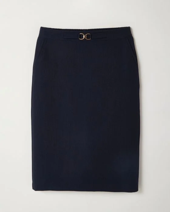 Jupe droite boucle fantaisie