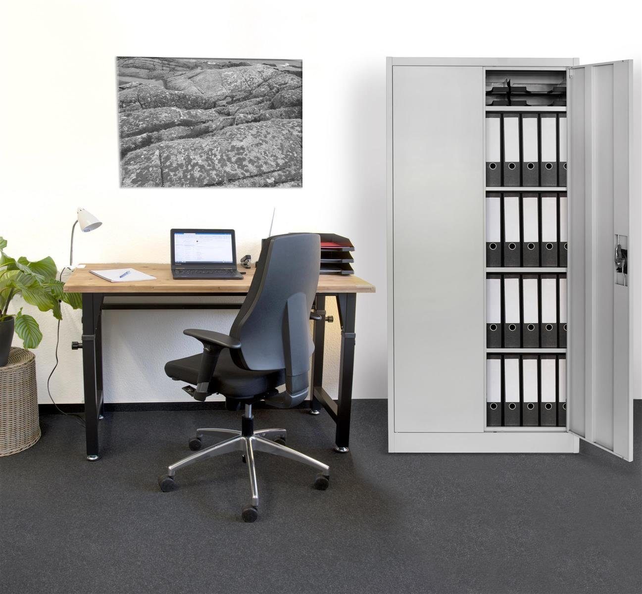 rikta Mehrzweckschrank Metallschrank, Mehrzweckschrank, Aktenschrank mit 5 Ebenen, Höhe 168cm